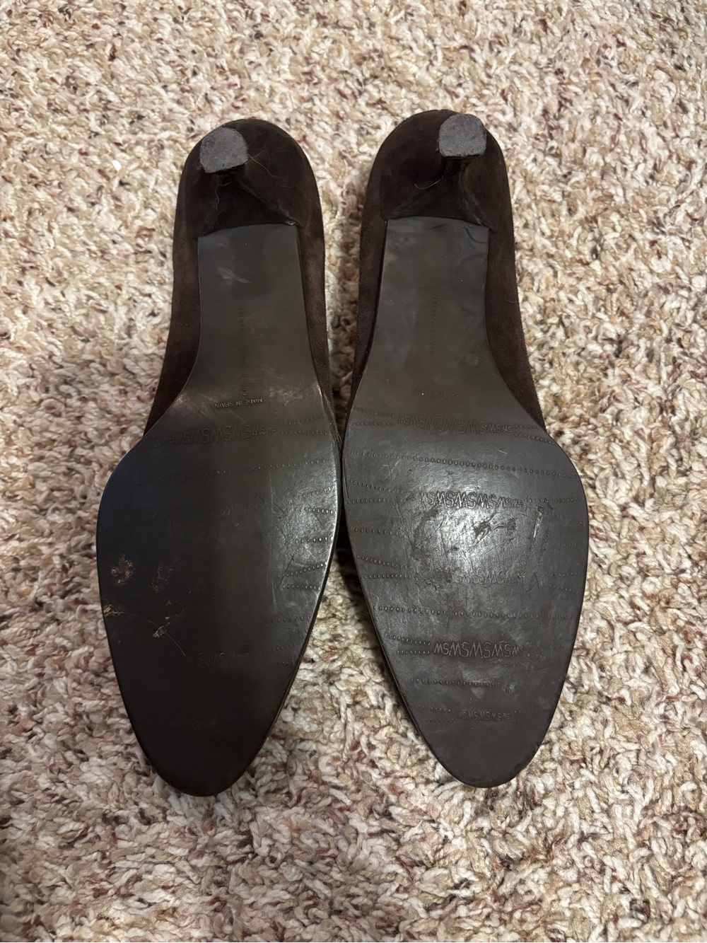Stuart Weitzman Dark Brown Suede Slip-On Ankle Boots - Picture 5 of 5